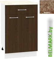 Шкаф напольный Кортекс-мебель Корнелия Лира НШ50р1ш (венге/мадрид) - фото