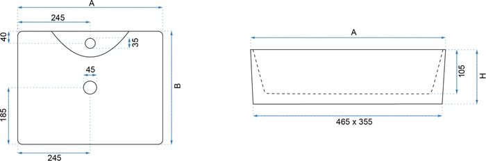 Умывальник Rea Kelly (белый) - фото2