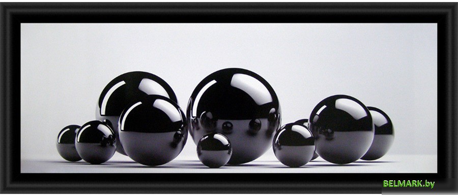 Картина Декарт Абстракция с черными шарами 8Л0422 - фото