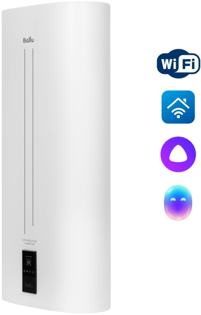 Накопительный электрический водонагреватель Ballu BWH/S 50 Cetrion Inox Inverter - фото