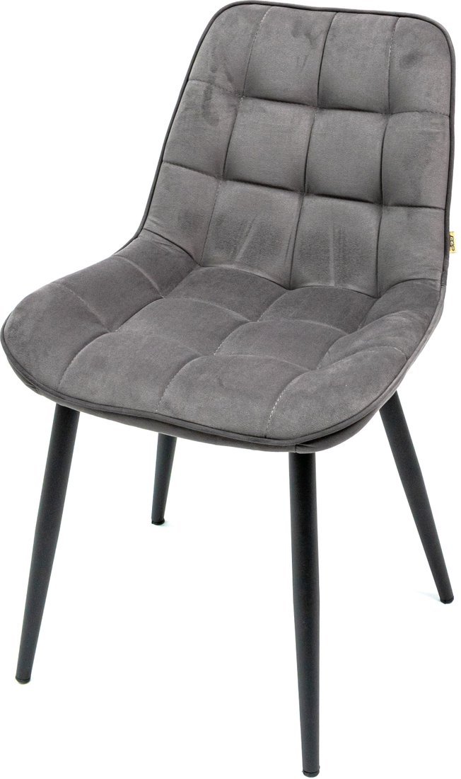 Стул ВВР Бостон (графит/черный, велюр) - фото