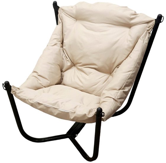 Кресло M-Group Чил 12360401 (черный/бежевая подушка) - фото