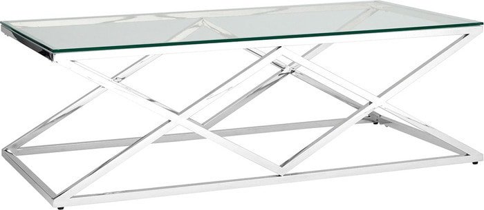 Журнальный столик Stool Group Инсигния 120x60 (серебро) - фото