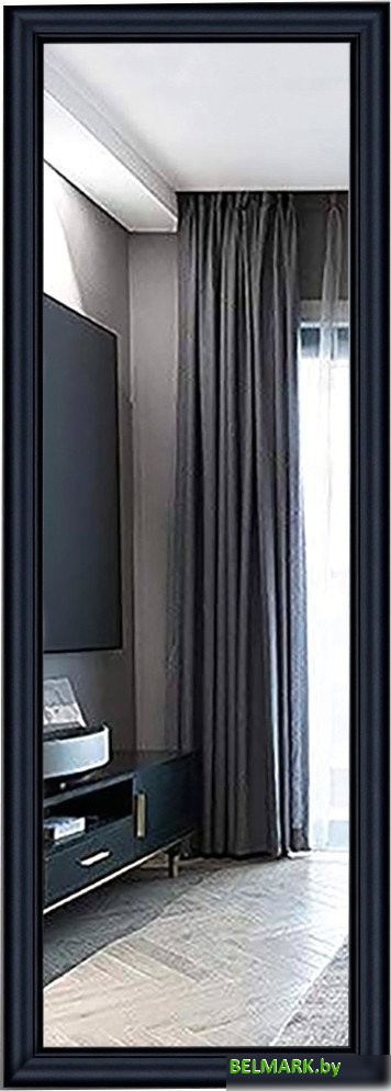 Зеркало Декарт Настенное в раме 8Л3698 (черный) - фото