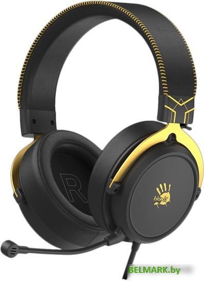 Наушники A4Tech Bloody M590i (черный/желтый) - фото