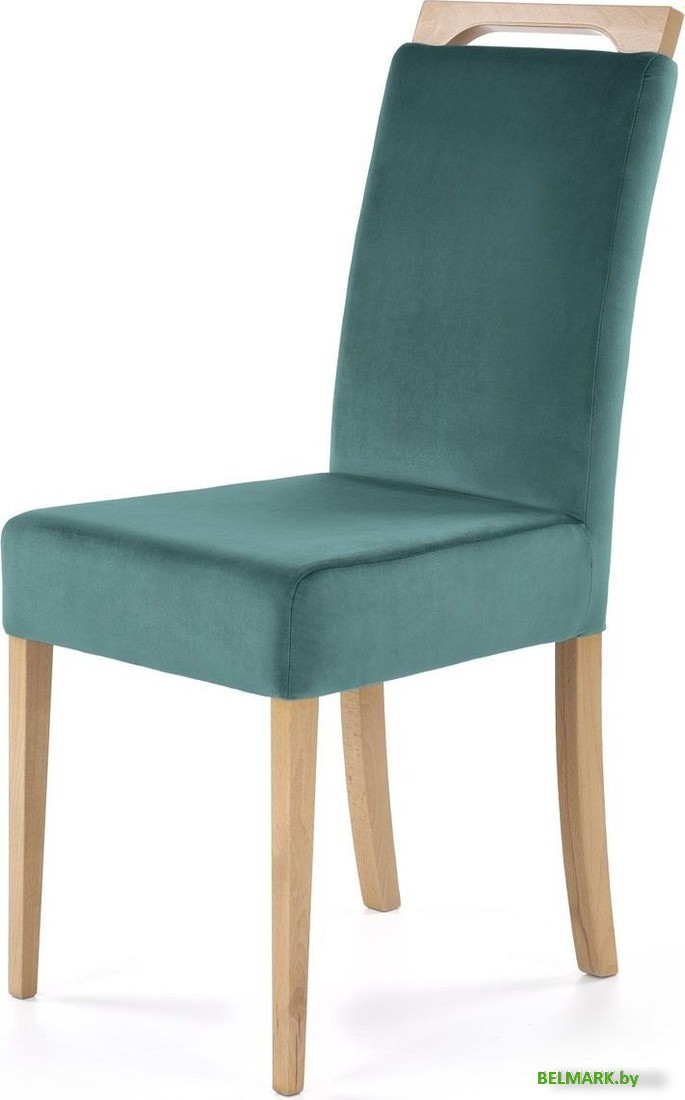 Стул Halmar Clarion Monolith 37 (зеленый/дуб медовый) - фото
