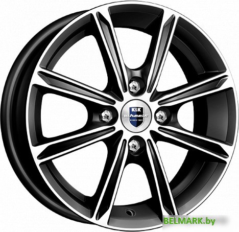 Литые диски K&K Флэш 14x5" 4x100мм DIA 67.1мм ET 35мм Алмаз черный - фото