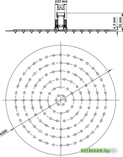 Верхний душ Deante NAC 203K - фото2