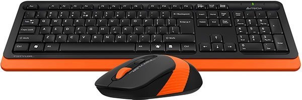 Офисный набор A4Tech Fstyler FG1010 (черный/оранжевый) - фото2