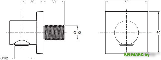 Шланговое подключение Jacob Delafon Modulo E8467-CP - фото2