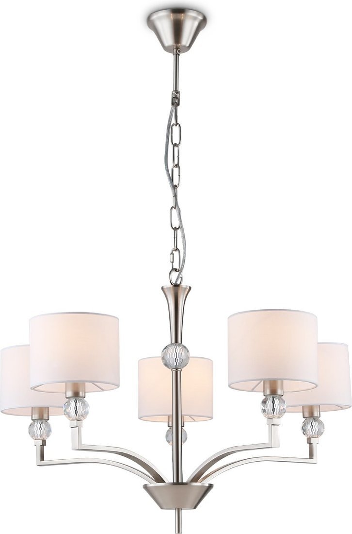 Подвесная люстра Ambrella LH71121/5 SN/WH (никель/белый) - фото2