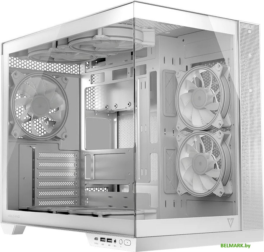 Корпус MODECOM Volcano Panorama Apex ARGB 3F Midi (белый) - фото2