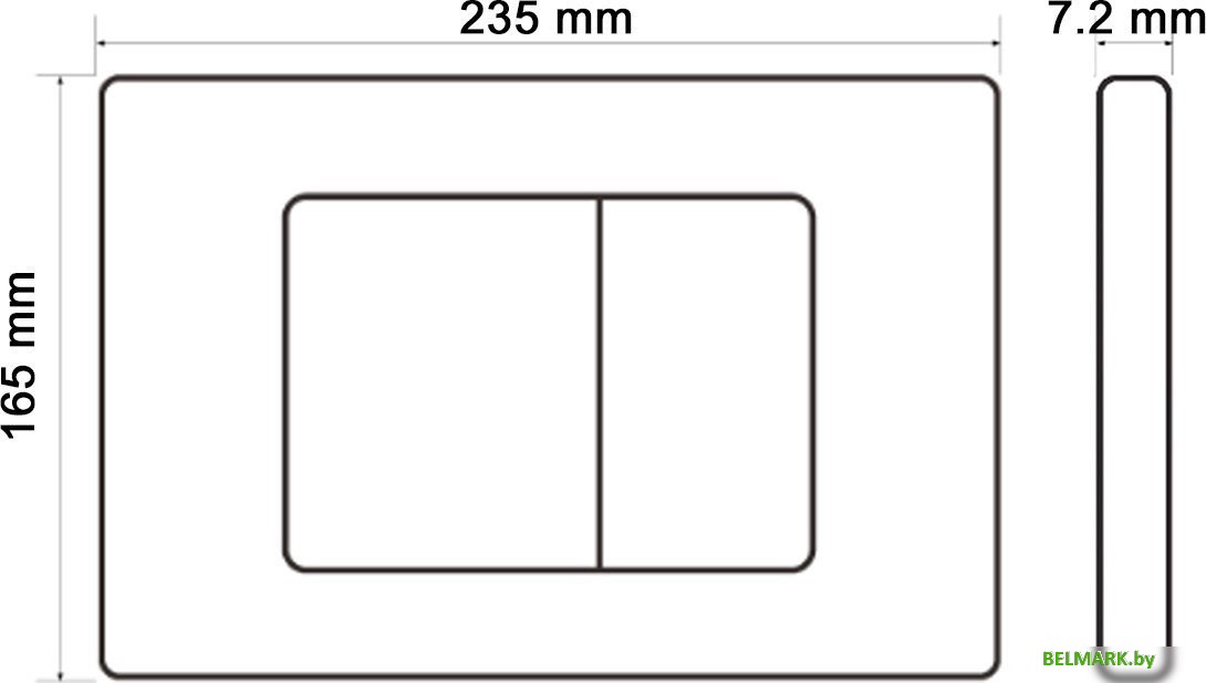 Панель смыва Oliveeka 011B-BR (стальной) - фото2