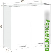 Шкаф навесной Кортекс-мебель Корнелия Лира ВШ80с (белый) - фото2