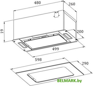 Кухонная вытяжка ZorG Asta 850 60 M (белый) - фото2