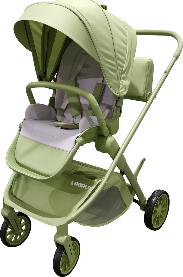 Коляска прогулочная «книга» Labalu Wave Q7 (зеленый) - фото