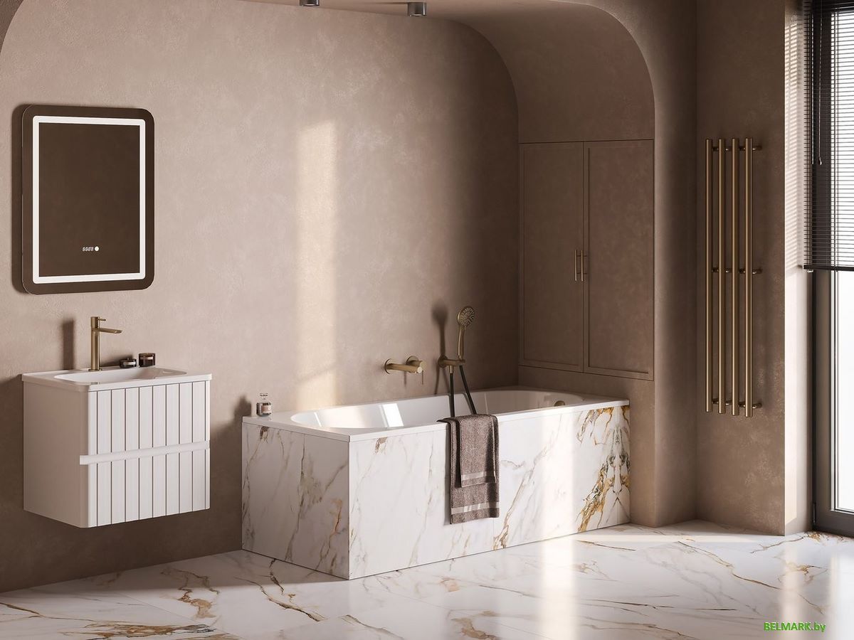 Ванна Belux Борнео 160x70 (18, белый матовый/Solid Surface) - фото2