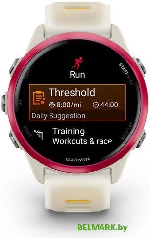 Умные часы Garmin Forerunner 570 42 мм (бежевый/розовый) - фото2