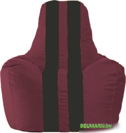 Кресло-мешок Flagman Спортинг С1.1-299 (бордовый/черный) - фото