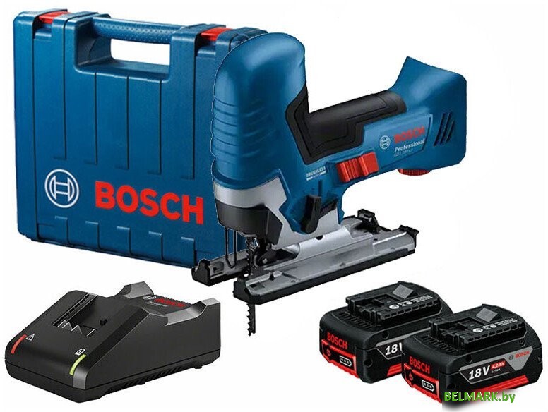 Электролобзик Bosch GST 185-LI Professional 06015B2022 (с 2-мя АКБ, кейс) - фото