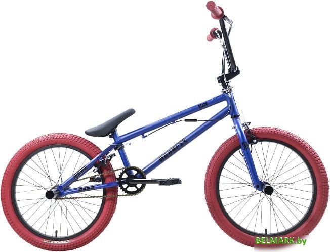 Велосипед Stark Madness BMX 2 2025 (фиолетовый/матовый черный/бургунди) - фото