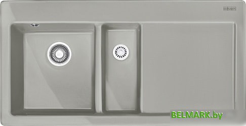 Кухонная мойка Franke Mythos MTK 651-100 (жемчужный серый, чаша слева) - фото