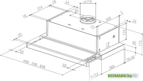 Кухонная вытяжка Faber Flox Glass BK A50 315.0567.355 - фото2