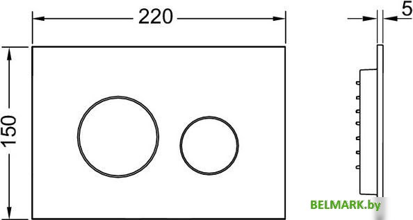 Панель смыва Tece Loop 2.0 9240922 (хром матовый) - фото2