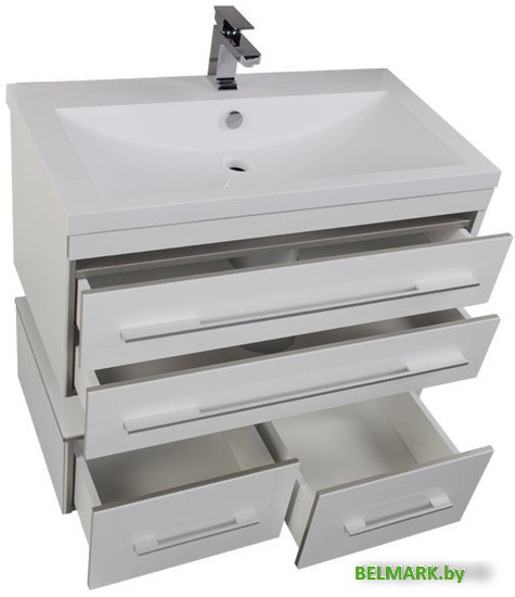 Aquanet Тумба под умывальник Верона 90 (белый) - фото2
