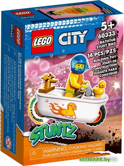 Конструктор LEGO City 60333 Трюковой мотоцикл: ванна - фото