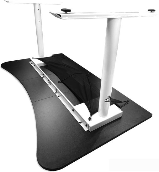 Компьютерный стол Arozzi Arena Gaming Desk (черный/белый) - фото2