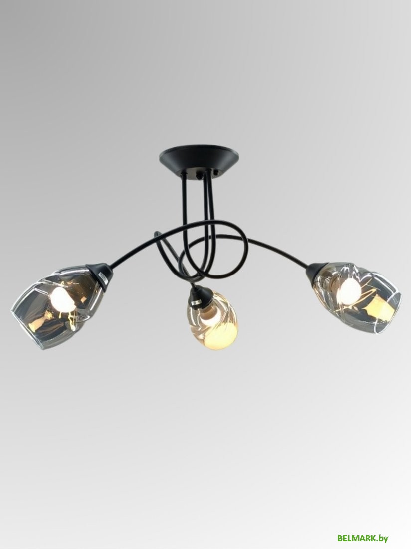 Люстра средней высоты Aitin Pro НПБ 02-3x60-102 S5126/3 (черный) - фото2