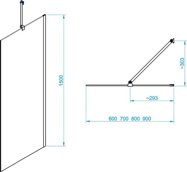 Стеклянная шторка для ванны RGW SC-151 700 351115107-11 - фото2
