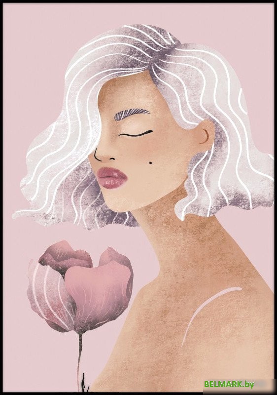 Картина Orlix Розовая девушка OB-14178 100x70 см - фото