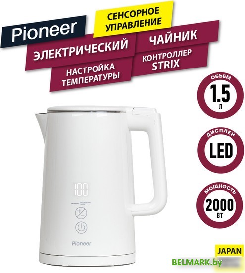 Электрический чайник Pioneer KE577M (белый) - фото