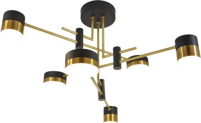 Люстра средней высоты Mirastyle Диод XL-21014-3+3 AB+BK - фото