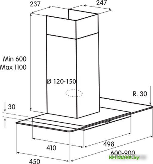 Кухонная вытяжка Jetair Molly P 60 INX PRF0004043A - фото2
