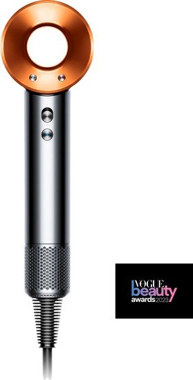 Фен Dyson HD15 Supersonic (с переходником на евровилку, никель/медный) - фото