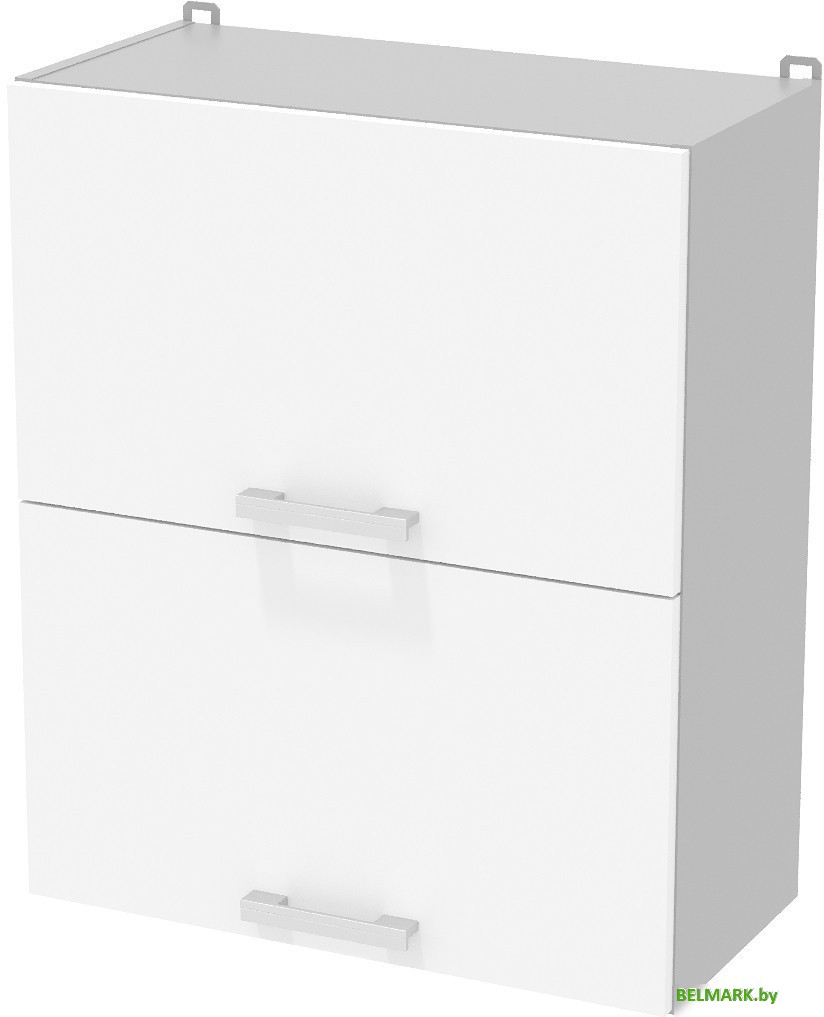 Шкаф навесной Интерлиния Компо ВШ60-720-2дг (белый платинум) - фото