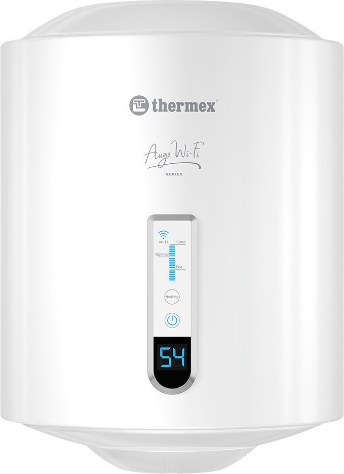 Накопительный электрический водонагреватель Thermex Auga 30 V Slim Wi-Fi - фото