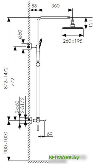 Душевая система Kaiser Cesar 05182-2 - фото2