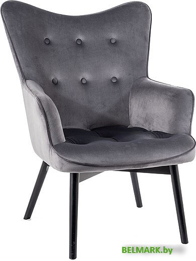 Интерьерное кресло Signal Carmen Velvet Bluvel 14 (серый) - фото
