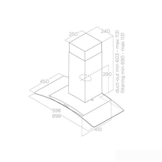 Кухонная вытяжка Elica Circus IX/A/90 68116392A - фото2