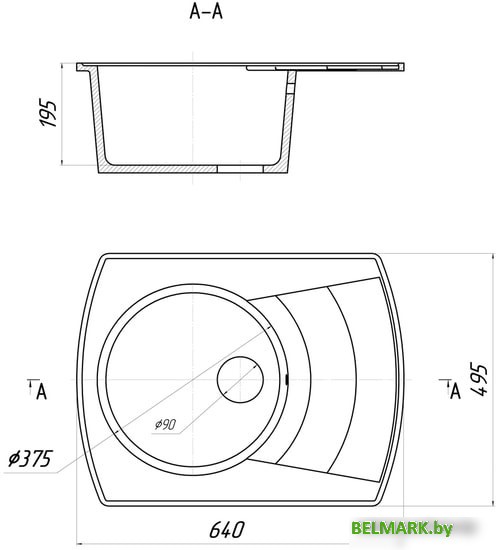 Кухонная мойка Gerhans A01 (терракот) - фото2