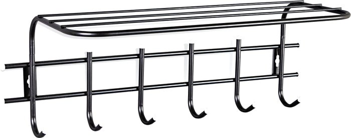 Набор крючков для одежды Sheffilton Стандарт 1/6 536582 (черный/белый) - фото