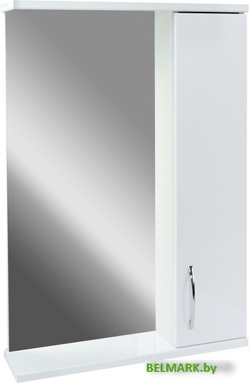 Doratiz Шкаф с зеркалом Эко 55 (правый, белый) - фото