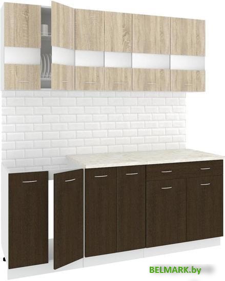 Кухня Кортекс-мебель Корнелия Экстра 1.9м (дуб сонома/венге/мадрид) - фото