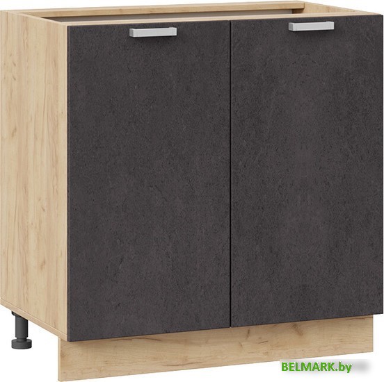 Шкаф напольный Трия Гранита 1Н8 (дуб крафт золотой/бетон графит) - фото