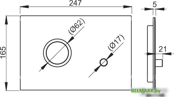 Панель смыва Alcaplast Flat Sting - фото2