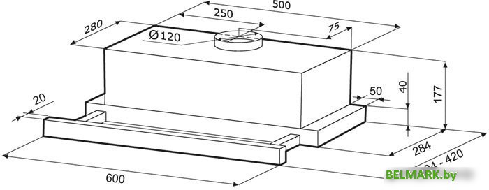 Кухонная вытяжка Krona Kamilla Evo 1 (нержавеющая сталь) - фото2